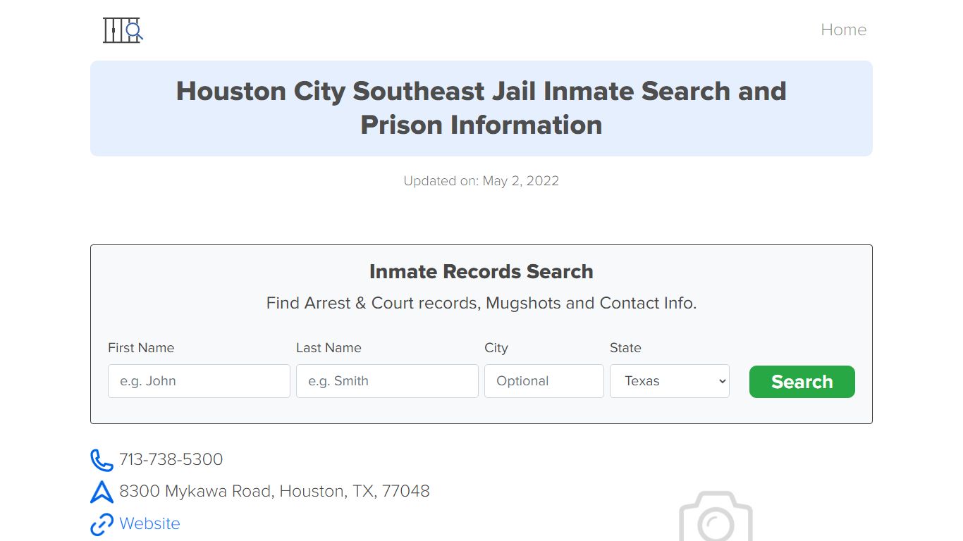 Houston City Southeast Jail Inmate Search, Visitation ...